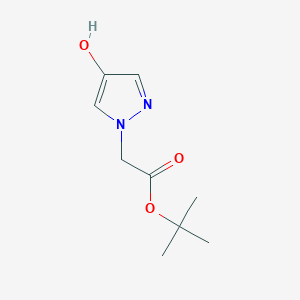 molecular formula C9H14N2O3 B1473609 tert-butyl 2-(4-hydroxy-1H-pyrazol-1-yl)acetate CAS No. 883976-91-8