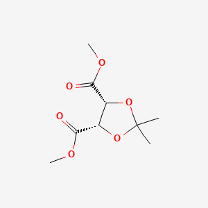 molecular formula C9H14O6 B14736166 dimethyl (4S,5R)-2,2-dimethyl-1,3-dioxolane-4,5-dicarboxylate 