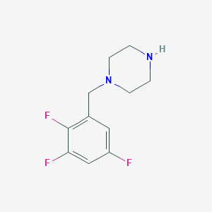 molecular formula C11H13F3N2 B1473617 1-[(2,3,5-Trifluorophenyl)methyl]piperazine CAS No. 1076205-99-6