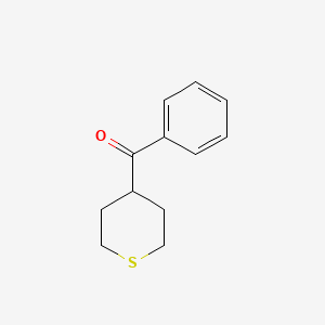 molecular formula C12H14OS B1473619 phenyl(thian-4-yl)methanone CAS No. 515154-39-9