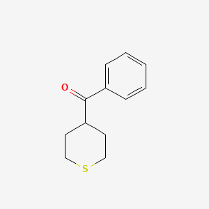 molecular formula C12H14OS B1473619 Phenyl(tetrahydro-2H-thiopyran-4-yl)methanone CAS No. 515154-39-9