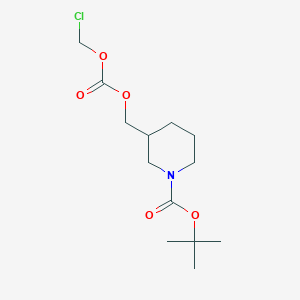 molecular formula C13H22ClNO5 B1473621 3-Chloromethoxycarbonyloxymethyl-piperidine-1-carboxylic acid tert-butyl ester CAS No. 626230-78-2