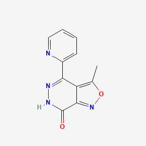 molecular formula C11H8N4O2 B1473622 3-Methyl-4-pyridin-2-ylisoxazolo[3,4-d]pyridazin-7(6h)-one CAS No. 720718-35-4