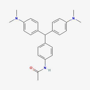 molecular formula C25H29N3O B14736250 N-[4-[bis[4-(dimethylamino)phenyl]methyl]phenyl]acetamide CAS No. 6310-49-2