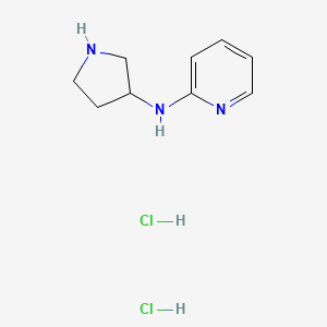 molecular formula C9H15Cl2N3 B1473628 N-(pyrrolidin-3-yl)pyridin-2-amine dihydrochloride CAS No. 2098086-97-4
