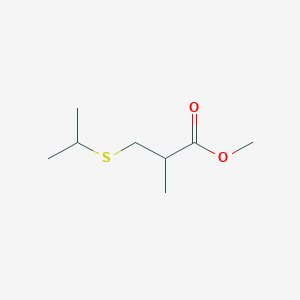 molecular formula C8H16O2S B14736311 Methyl 2-methyl-3-propan-2-ylsulfanylpropanoate CAS No. 5402-70-0