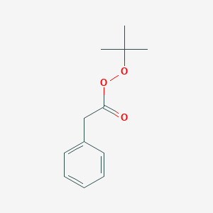 molecular formula C12H16O3 B14736319 Benzeneethaneperoxoic acid, 1,1-dimethylethyl ester CAS No. 3377-89-7