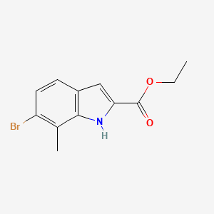 molecular formula C12H12BrNO2 B1473640 ethyl 6-bromo-7-methyl-1H-indole-2-carboxylate CAS No. 459817-63-1