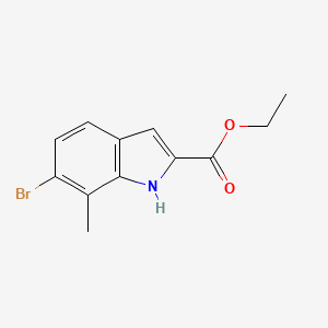 molecular formula C12H12BrNO2 B1473640 6-Bromo-7-methyl-1h-indole-2-carboxylic acid ethyl ester CAS No. 459817-63-1