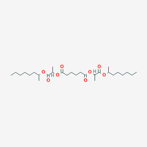 molecular formula C28H50O8 B14736422 Bis{1-[(octan-2-yl)oxy]-1-oxopropan-2-yl} hexanedioate CAS No. 6628-72-4