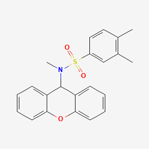 molecular formula C22H21NO3S B14736428 N,3,4-Trimethyl-N-(9H-xanthen-9-yl)benzene-1-sulfonamide CAS No. 6320-59-8