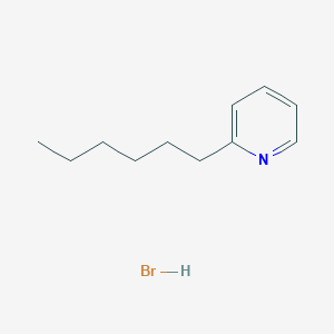 molecular formula C11H18BrN B14736471 2-Hexylpyridine;hydrobromide CAS No. 5345-44-8