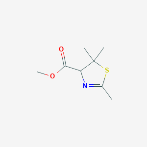 molecular formula C8H13NO2S B14736509 Methyl 2,5,5-trimethyl-4,5-dihydro-1,3-thiazole-4-carboxylate CAS No. 6326-86-9