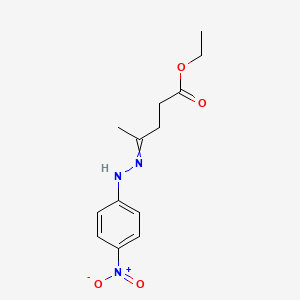 molecular formula C13H17N3O4 B14736511 ethyl (4E)-4-[(4-nitrophenyl)hydrazinylidene]pentanoate CAS No. 5457-85-2