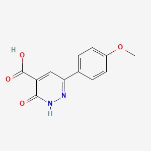 molecular formula C12H10N2O4 B1473652 6-(4-Methoxyphenyl)-3-oxo-2,3-dihydropyridazine-4-carboxylic acid CAS No. 1494349-43-7