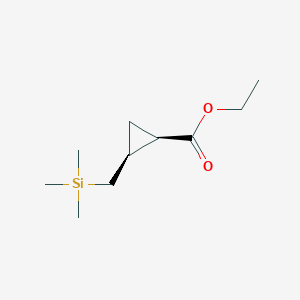 molecular formula C10H20O2Si B14736523 Ethyl (1R,2S)-2-[(trimethylsilyl)methyl]cyclopropane-1-carboxylate CAS No. 5075-41-2