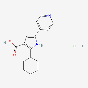 2-Cyclohexyl-5-pyridin-4-yl-1h-pyrrole-3-carboxylic acid hydrochloride