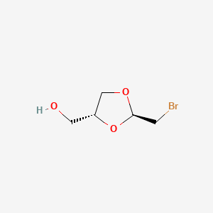 molecular formula C5H9BrO3 B14736530 trans-2-Bromomethyl-1,3-dioxolane-4-methanol CAS No. 6204-43-9
