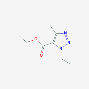 molecular formula C8H13N3O2 B1473654 ethyl 1-ethyl-4-methyl-1H-1,2,3-triazole-5-carboxylate CAS No. 942060-26-6