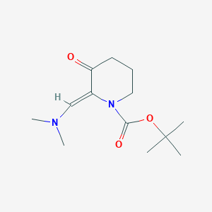 molecular formula C13H22N2O3 B1473655 2-Dimethylaminomethylene-3-oxo-piperidine-1-carboxylic acid tert-butyl ester CAS No. 1421312-64-2