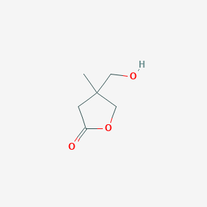 molecular formula C6H10O3 B1473658 4-(Hydroxymethyl)-4-methyldihydro-2(3H)-furanone CAS No. 1142950-59-1