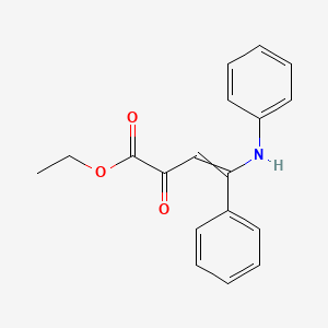 molecular formula C18H17NO3 B14736605 Ethyl 4-anilino-2-oxo-4-phenylbut-3-enoate CAS No. 3299-50-1