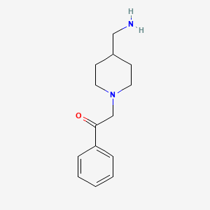 molecular formula C14H20N2O B1473665 2-(4-(Aminomethyl)piperidin-1-yl)-1-phenylethan-1-one CAS No. 2098011-79-9