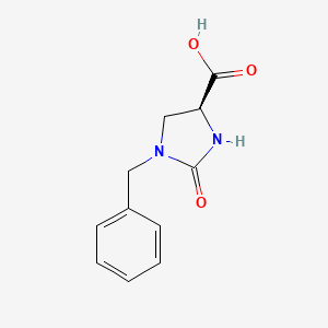 molecular formula C11H12N2O3 B1473666 (S)-1-benzyl-2-oxoimidazolidine-4-carboxylic acid CAS No. 107747-03-5