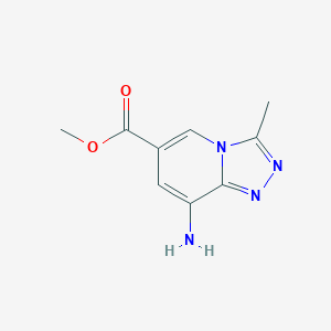 molecular formula C9H10N4O2 B1473668 Methyl 8-amino-3-methyl-[1,2,4]triazolo[4,3-a]pyridine-6-carboxylate CAS No. 862980-71-0