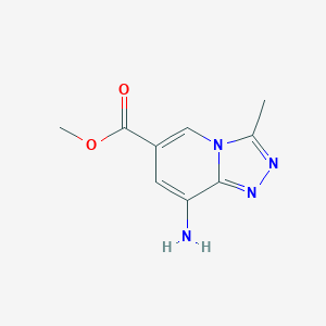molecular formula C9H10N4O2 B1473668 8-氨基-3-甲基[1,2,4]三唑并[4,3-a]吡啶-6-羧酸甲酯 CAS No. 862980-71-0