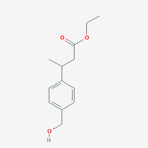 molecular formula C13H18O3 B1473672 3-(4-Hydroxymethylphenyl)butyric acid ethyl ester CAS No. 862855-56-9