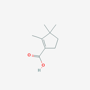 molecular formula C9H14O2 B14736743 1-Cyclopentene-1-carboxylicacid, 2,3,3-trimethyl- CAS No. 5587-63-3