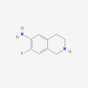 molecular formula C9H11FN2 B1473678 7-氟-1,2,3,4-四氢异喹啉-6-胺 CAS No. 1259326-50-5
