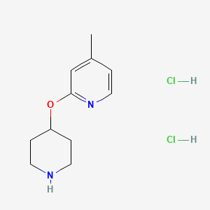 molecular formula C11H18Cl2N2O B1473688 4-Methyl-2-(piperidin-4-yloxy)pyridine dihydrochloride CAS No. 944390-73-2