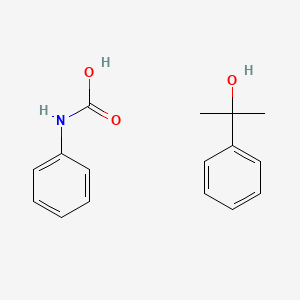 molecular formula C16H19NO3 B14736909 Phenylcarbamic acid;2-phenylpropan-2-ol CAS No. 5037-72-9