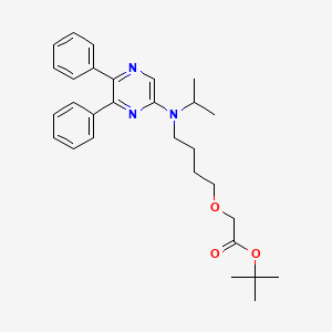molecular formula C29H37N3O3 B1473695 Tert-butyl 2-(4-((5,6-diphenylpyrazin-2-yl)(isopropyl)amino)butoxy)acetate CAS No. 475084-96-9