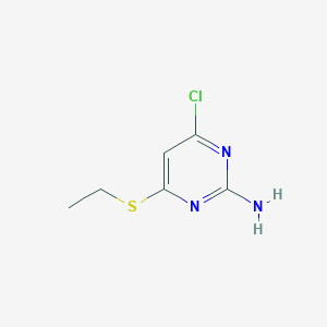 molecular formula C6H8ClN3S B14736980 4-Chloro-6-ethylsulfanylpyrimidin-2-amine CAS No. 6307-37-5