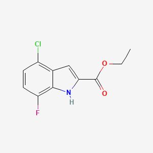 B1473701 4-chloro-7-fluoro-1H-indole-2-carboxylic acid ethyl ester CAS No. 396075-01-7