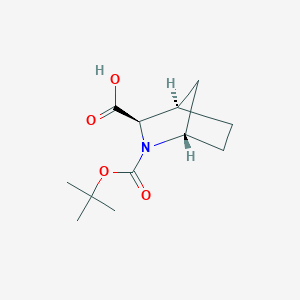 molecular formula C12H19NO4 B1473704 (3R)-N-Boc-2-azabicyclo[2.2.1]heptane-3-carboxylic acid CAS No. 291775-53-6