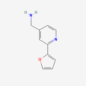 molecular formula C10H10N2O B1473705 (2-(Furan-2-yl)pyridin-4-yl)methanamine CAS No. 1823490-15-8