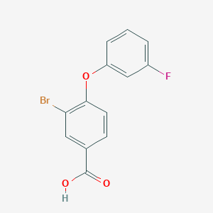 molecular formula C13H8BrFO3 B1473709 3-Bromo-4-(3-fluorophenoxy)benzoic acid CAS No. 847729-69-5