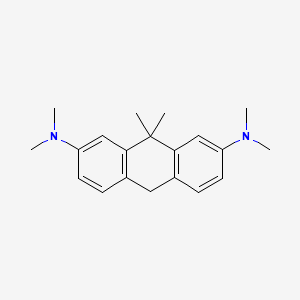 molecular formula C20H26N2 B14737092 N~2~,N~2~,N~7~,N~7~,9,9-Hexamethyl-9,10-dihydroanthracene-2,7-diamine CAS No. 10551-18-5