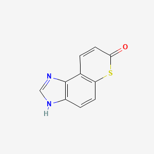 molecular formula C10H6N2OS B14737115 Thiopyrano[3,2-e]benzimidazol-7(3H)-one CAS No. 6813-45-2