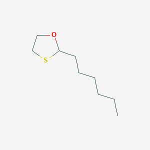 molecular formula C9H18OS B14737137 2-Hexyl-1,3-oxathiolane CAS No. 6712-27-2