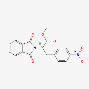 molecular formula C18H14N2O6 B14737182 Methyl 2-(1,3-dioxo-1,3-dihydro-2h-isoindol-2-yl)-3-(4-nitrophenyl)propanoate CAS No. 5472-61-7