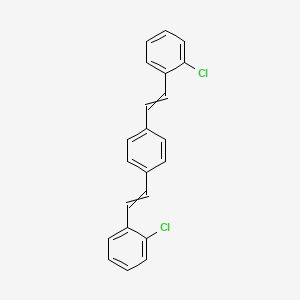 molecular formula C22H16Cl2 B14737190 1,1'-[1,4-Phenylenedi(ethene-2,1-diyl)]bis(2-chlorobenzene) CAS No. 3282-48-2