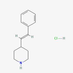 molecular formula C13H18ClN B1473722 4-[(E)-2-phenylethenyl]piperidine hydrochloride CAS No. 304859-34-5