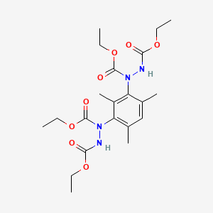 molecular formula C21H32N4O8 B14737234 ethyl N-(ethoxycarbonylamino)-N-[3-[ethoxycarbonyl-(ethoxycarbonylamino)amino]-2,4,6-trimethylphenyl]carbamate CAS No. 6304-70-7
