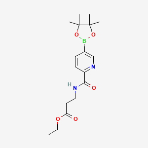 B1473726 Ethyl 3-(5-(4,4,5,5-tetramethyl-1,3,2-dioxaborolan-2-yl)picolinamido)propanoate CAS No. 1415129-85-9