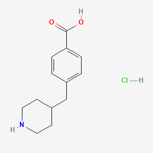 molecular formula C13H18ClNO2 B1473727 4-(哌啶-4-基甲基)苯甲酸单盐酸盐 CAS No. 609782-06-1